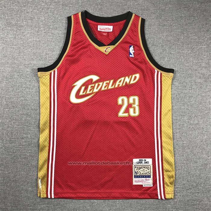 Maillot Enfant Cleveland Cavaliers LeBron James #23 Mitchell & Ness 2003-04 Rouge
